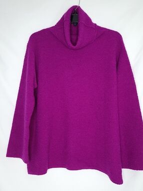 EILEEN FISHER Wool Turtleneck Women's Long Sleeve Sweater SMALL